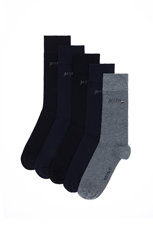 Men's Gray Melange Socks 50274149 -Vr086