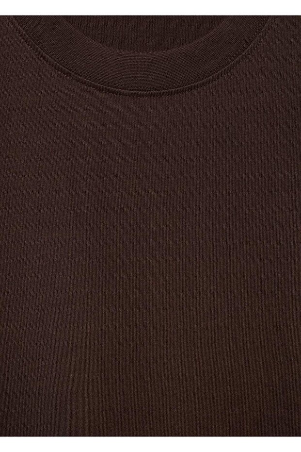 %100 pamuklu rahat kesim basic tişört - 6