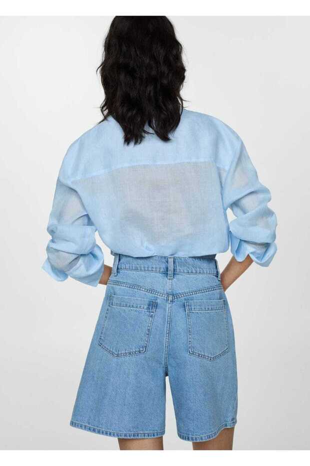 Pensli denim şort - 4