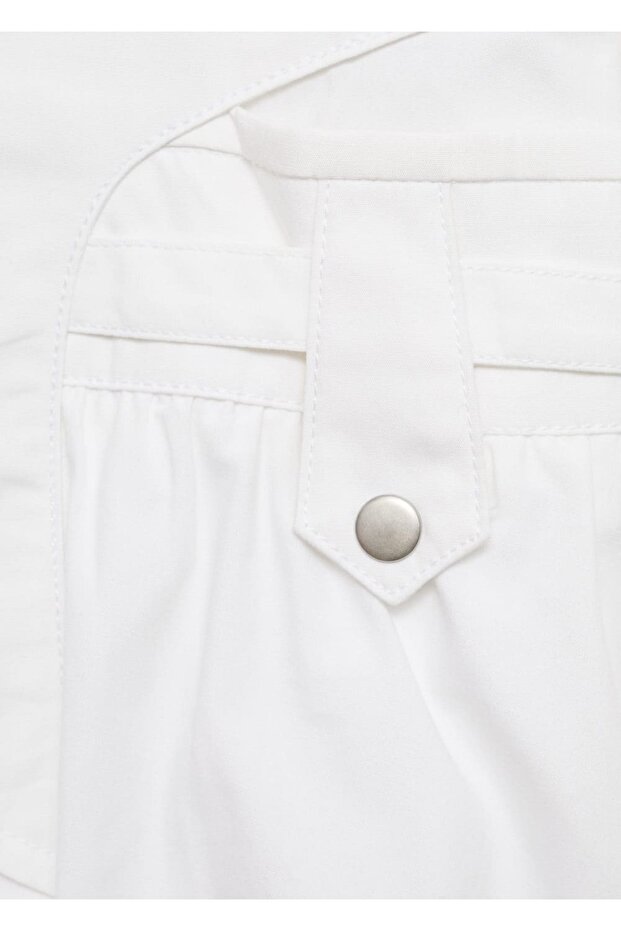 Fermuarlı Balon Mini Etek - 4