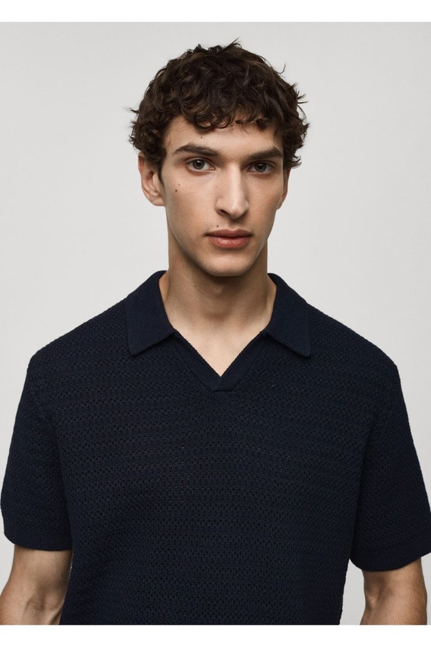 Örgülü polo gömlek - 6