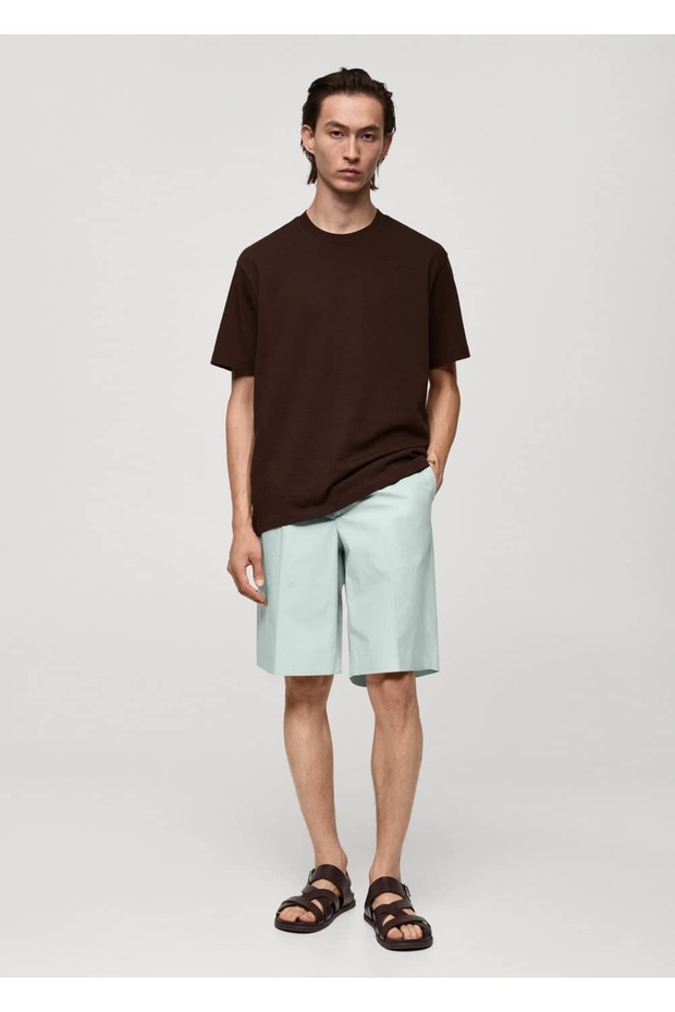 %100 pamuklu rahat kesim basic tişört - 2