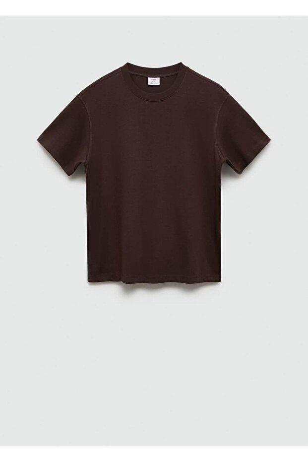 %100 pamuklu rahat kesim basic tişört - 3