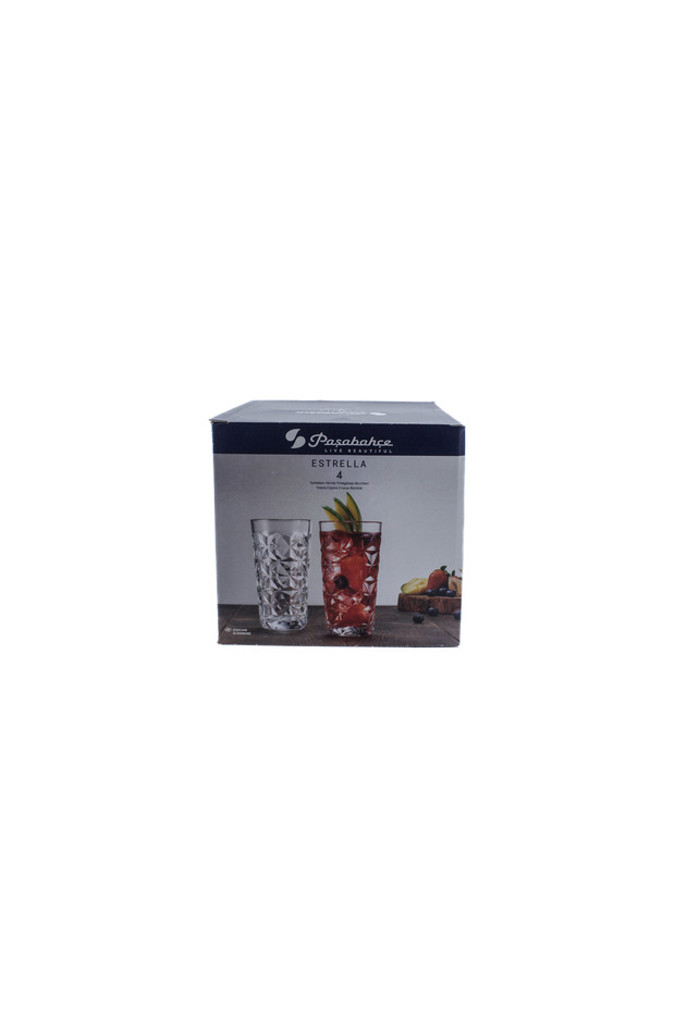 ESTRELLA MEŞRUBAT BARDAĞI 360 ML 4 ADET ZYNETY AĞZI ALTIN - 2