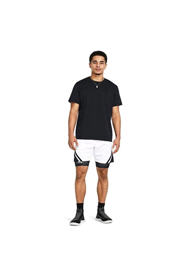 Curry Mesh 4 Erkek Beyaz Basketbol Şort 1384470-100 - 3