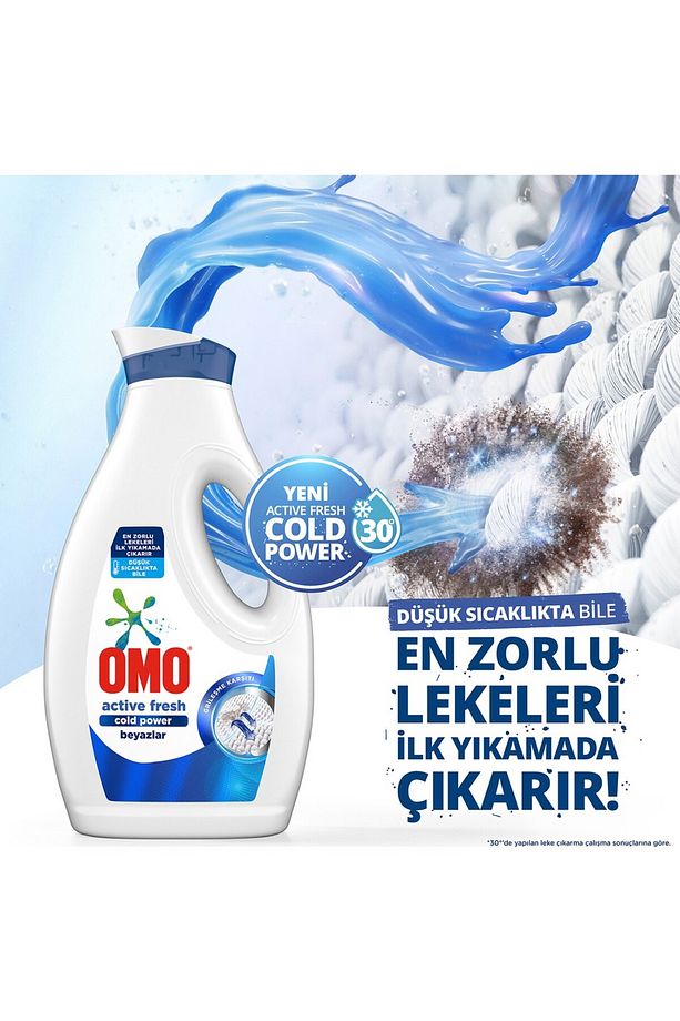 Sıvı Çamaşır Deterjanı Active Fresh Cold Power Beyazlar 1690 ml X 6 Adet - 5