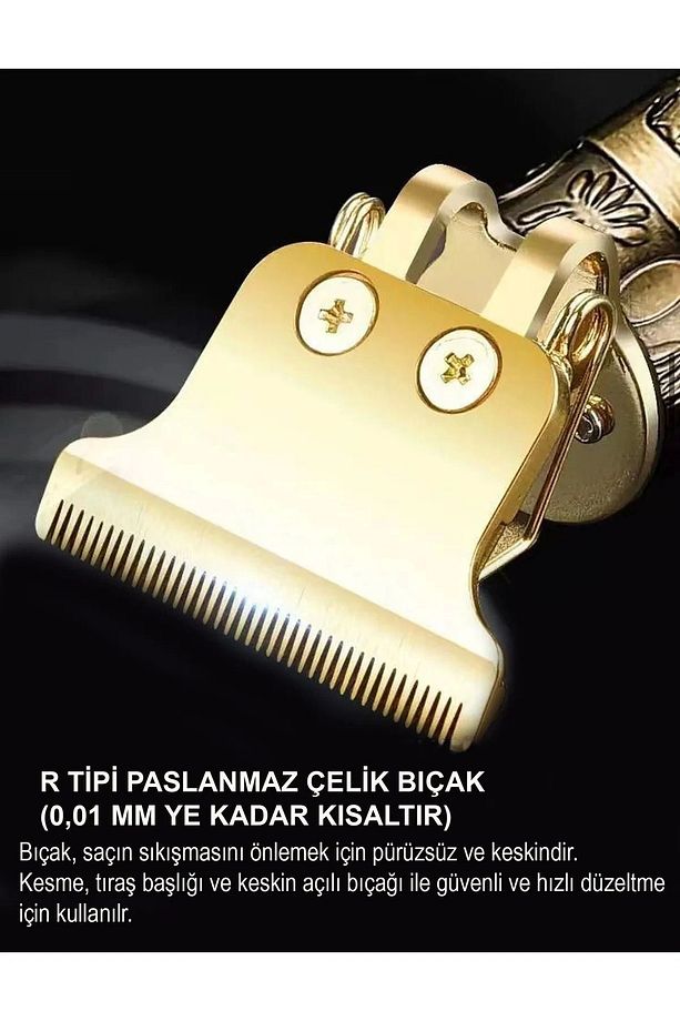 Şarjlı Tıraş Makinesi Profesyonel Saç Sakal Ense Çizim Makinesi Lazer Epilasyon Öncesi Koltuk Altı - 6