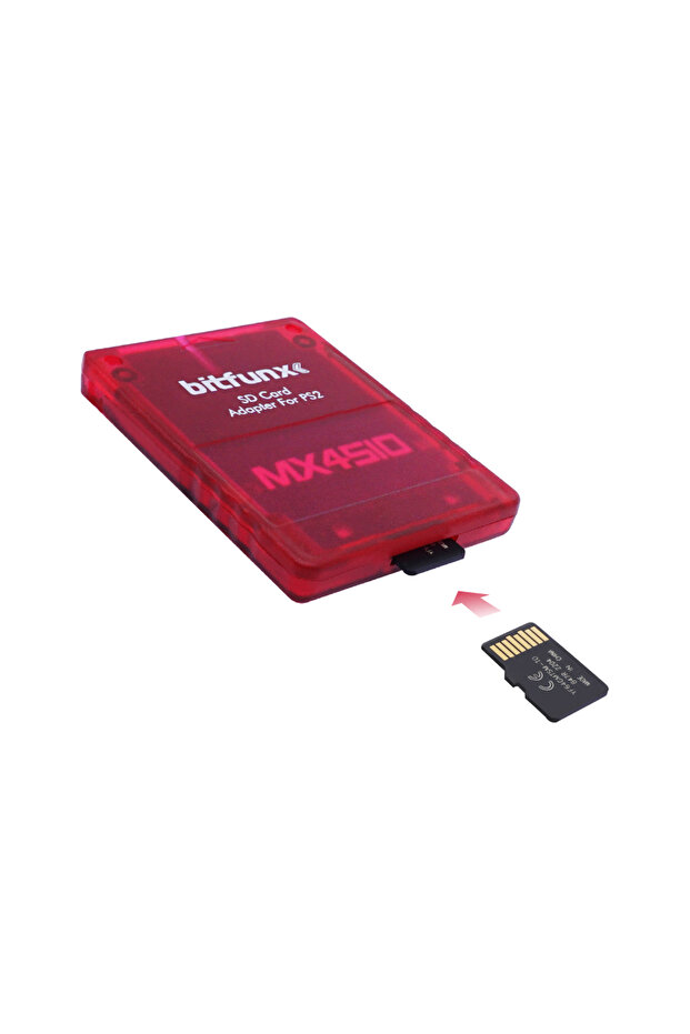 Tf-micro Sd Red Bitfunx Mx4sio Sio2sd Sd/tf Card Adapter Game Reader For Ps2 Playstation2 Game Conso - 1