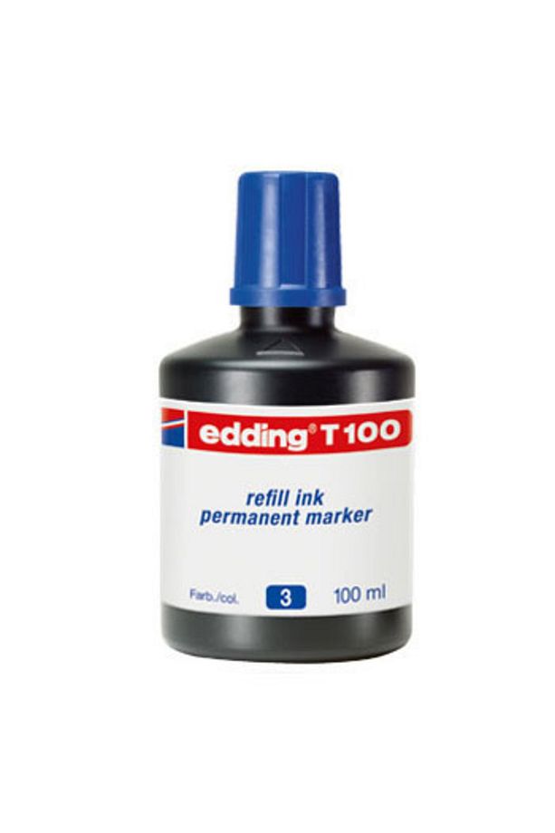 T100 Permanent Kalem Mürekkebi 100 ml - Mavi - 1