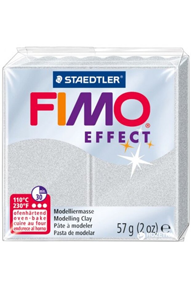 Fimo Effect Polimer Kil 57Gr. Metallic Silver - 1