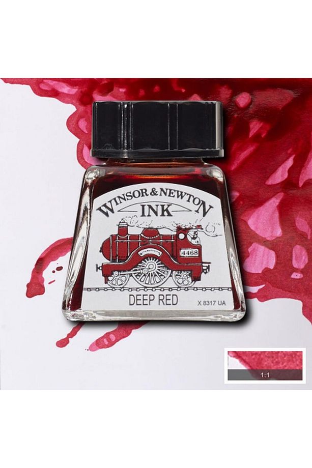 Winsor & Newton Çini Mürekkebi 14ml - Deep Red - 2