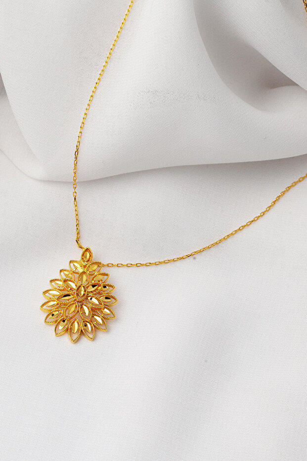 Yaprak 22 Ayar İkili Altın Set - 3