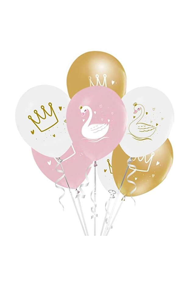Balloon swan printed 10 pieces