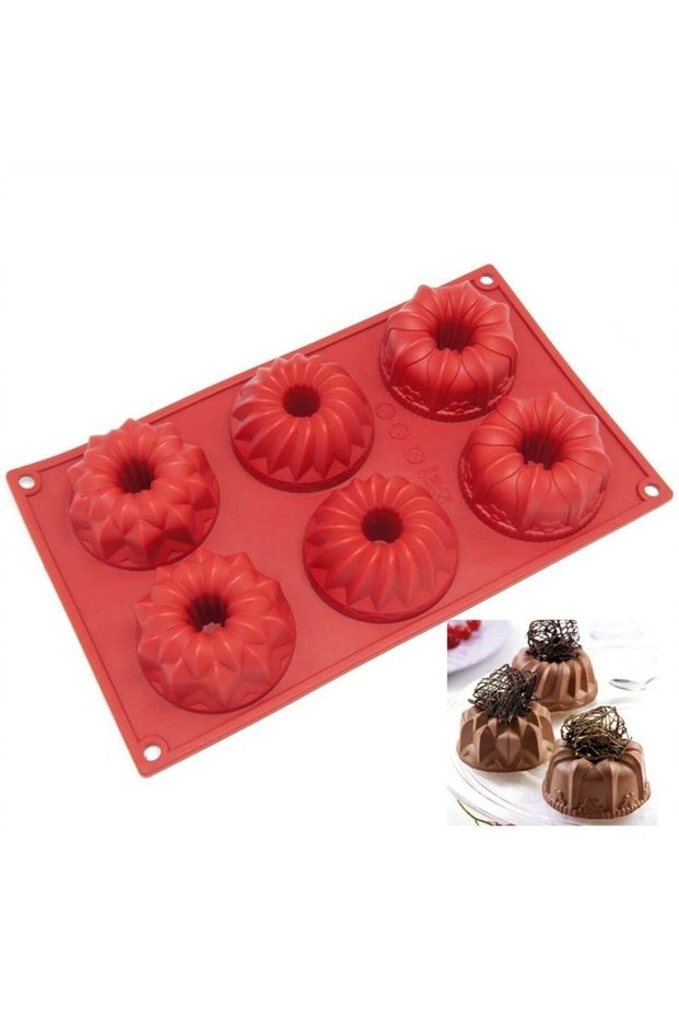 Bt-021 Perforated Muffin Silicone Mold 6 Pieces