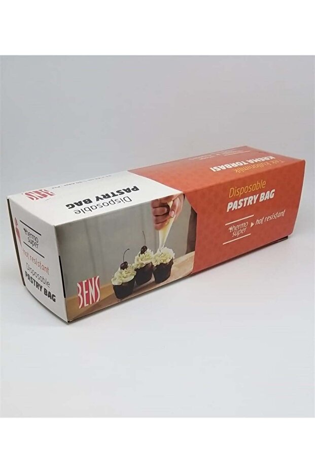 51 cm Disposable Hot Orange Cream Bags 50 Pieces