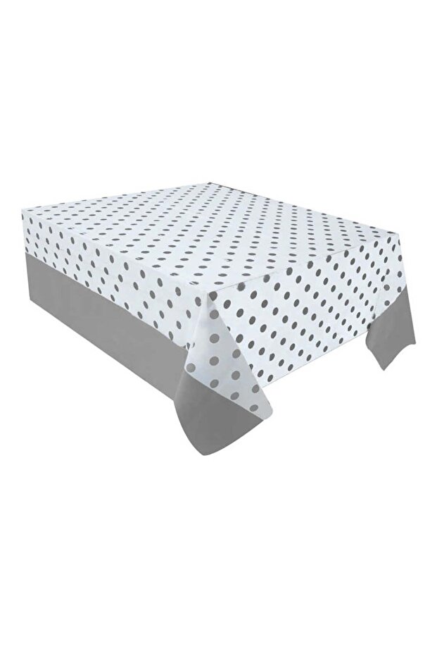 غطاء طاولة منقط باللون الفضي MS-065