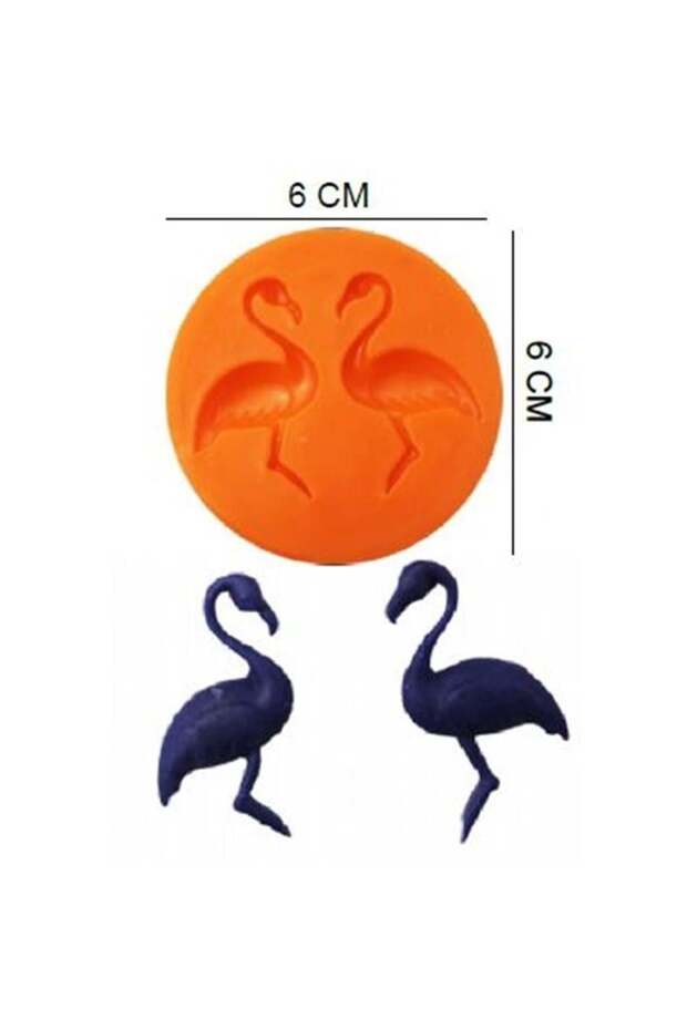 Hg-088 flamingo 2 piece silicone mold 6 x 6cm