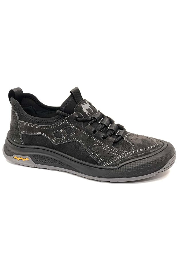 Mova Sneakers Leather Men's Sports Shoes Black