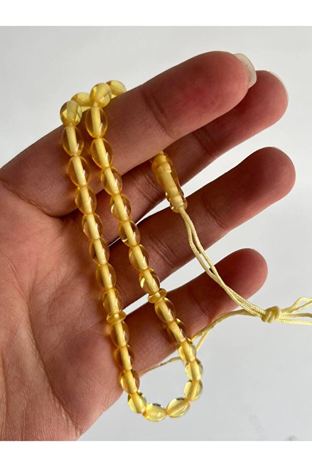 Oval Cut Scented Powder Amber Prayer Beads 33 Pieces 5mm A011