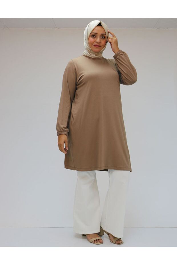 38014 Large Size Mink ComBed Cotton Tunic - Basic Model