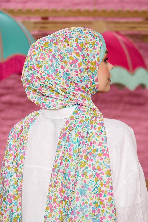 Marrakech Koleksiyon Soft Şal Su Yeşili Bebe Mavi 3046-04 - 3