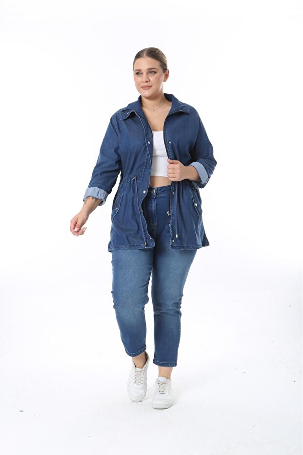Plus Size Denim Jacket - 3