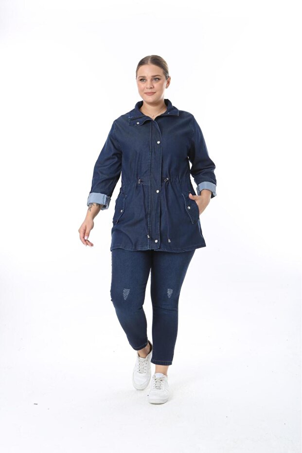 Plus Size Denim Jacket - 3