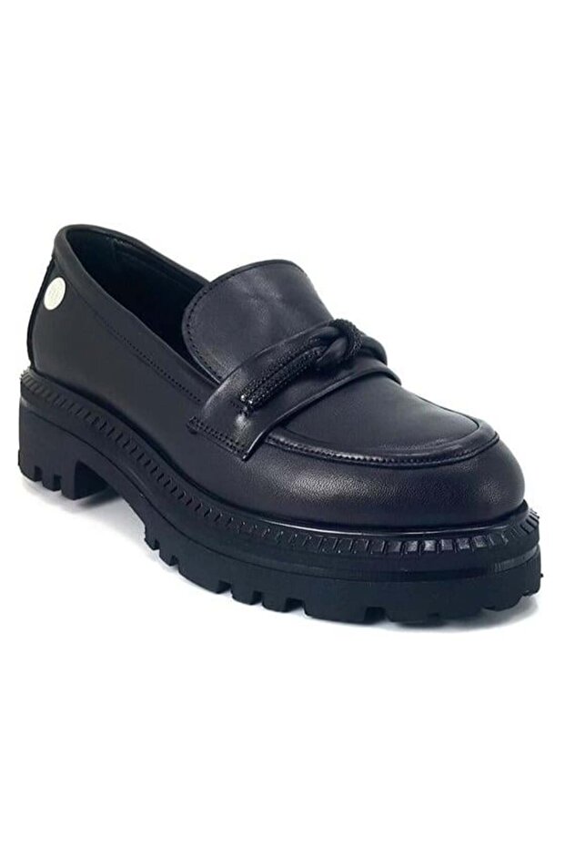 245 Genuine Leather Casual Women's Shoes-Black