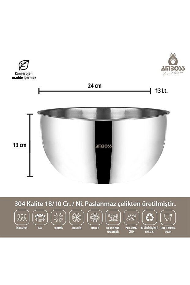 Amboss Ruby 4 Parça Çok Amaçlı Kase 24 cm - 3