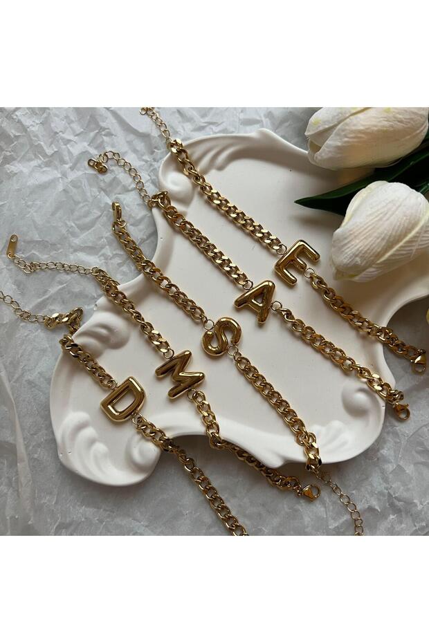 Çelik Balon Harf Bileklik - 2