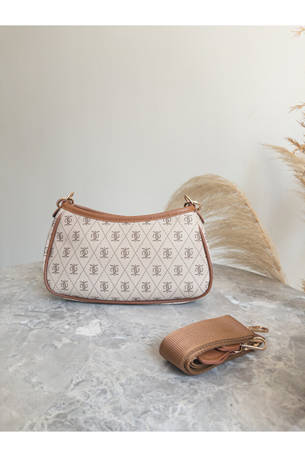 Stylish Shoulder Bag with Retro Pattern - 2