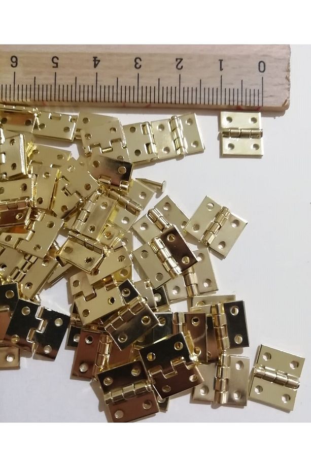 Mini Tavla Menteşe 10x11 Mm 20 Adet - Altın - 1 x 10 - 1