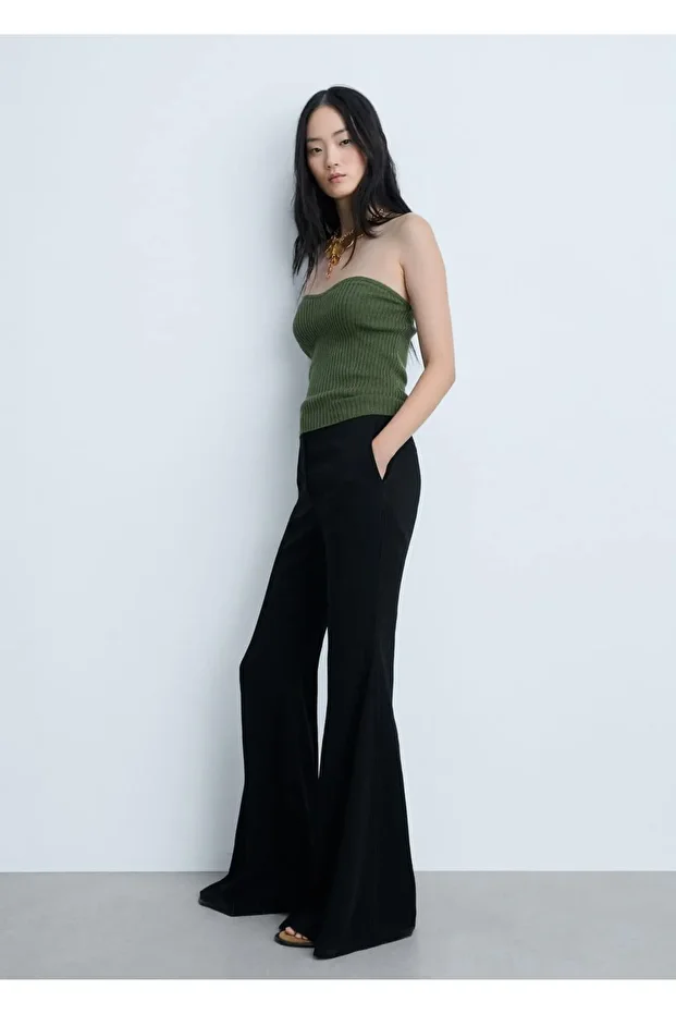 Maksi flare pantolon - 2
