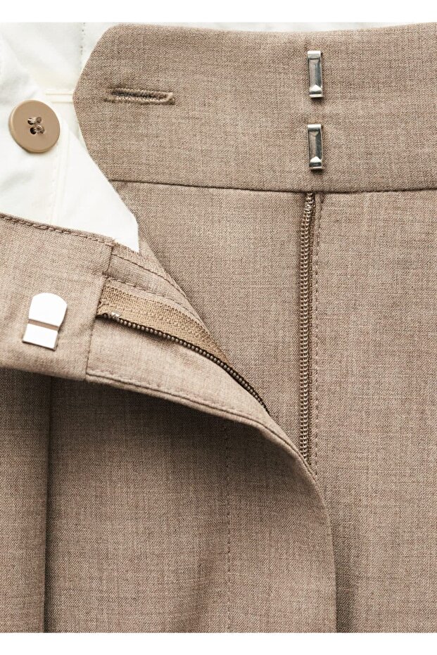 Yünlü takım elbise pantolonu - 5