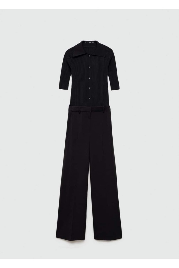 Salopetă lungă cu design combinat - 3