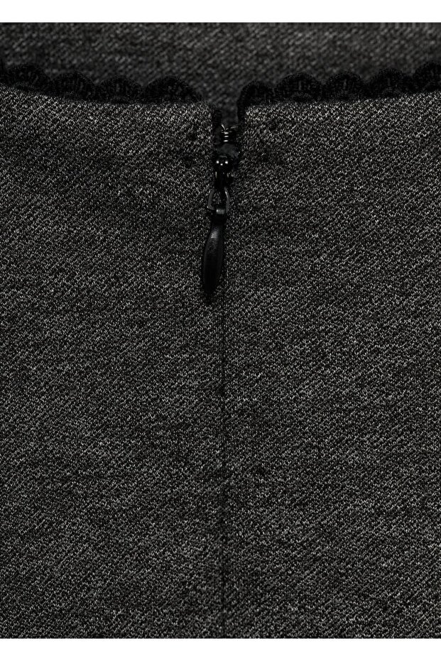 Dantel detaylı elbise - 5