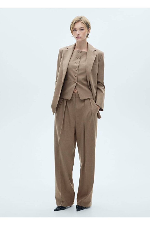 Yünlü takım elbise pantolonu - 2