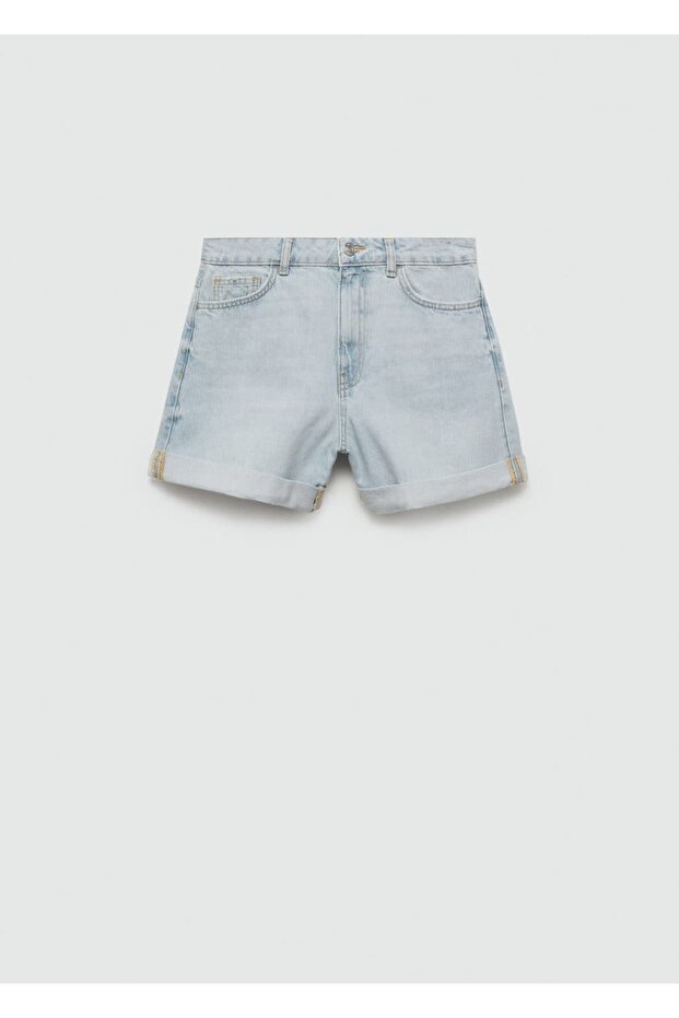 Mom-fit denim şort - 3