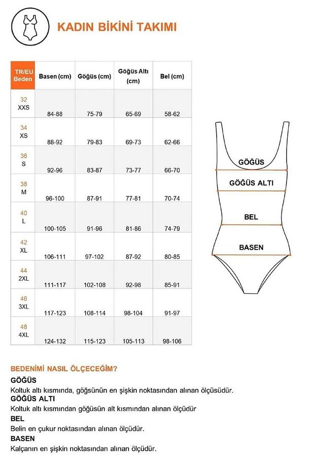 Göğüs Altı Bantlı Üçgen Kesim Destekli Push-Up Ayarlanabilir Bağlamalı Slip Alt Kesim Bikini Takımı - 5