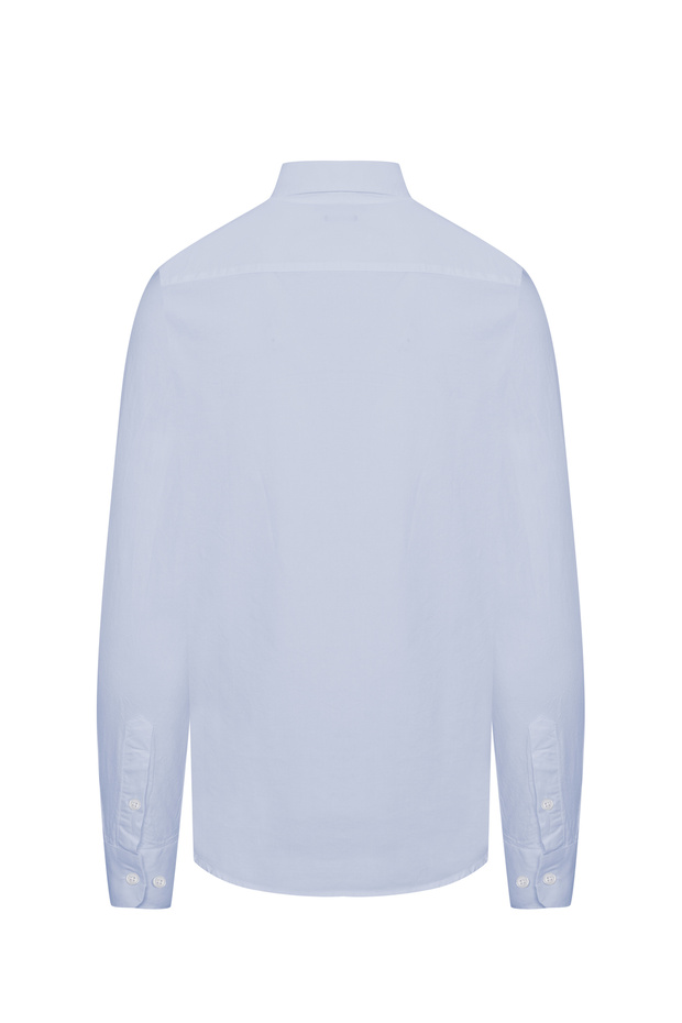 SLIM FIT TEK CEPLİ UZUN KOLLU GÖMLEK - 4