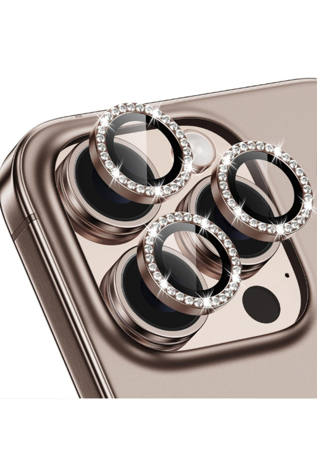 iPhone 16 Pro/16 Promax Compatible Camera Protection Stone Lens Protector Tempered Glass Protection Desert