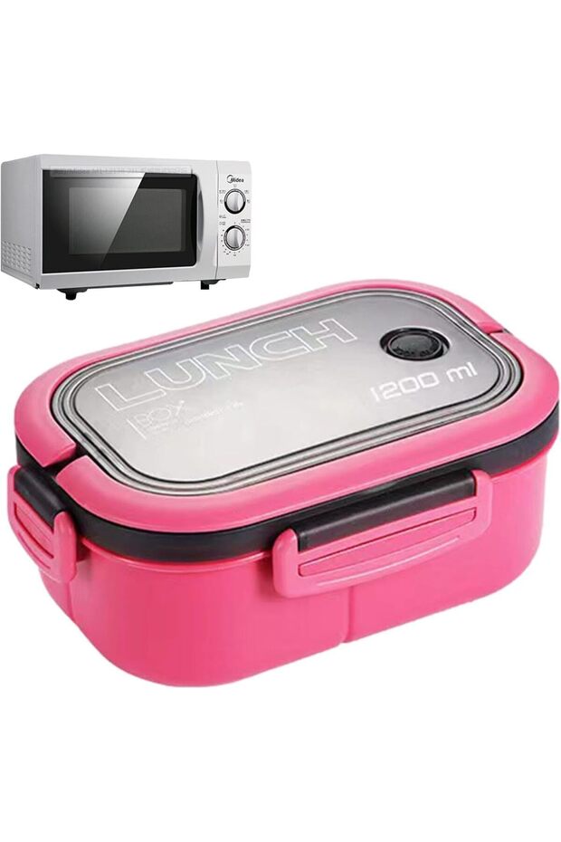 1200ml 2 Layer Bento Lunch Box - Air Lock and Bpa Free, 6 Compartments - 4