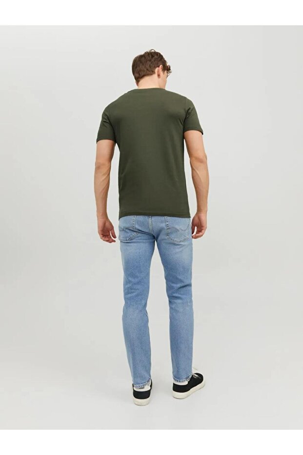 JJEORGANIC BASIC TEE SS O-NECK NOOS Olive - 4