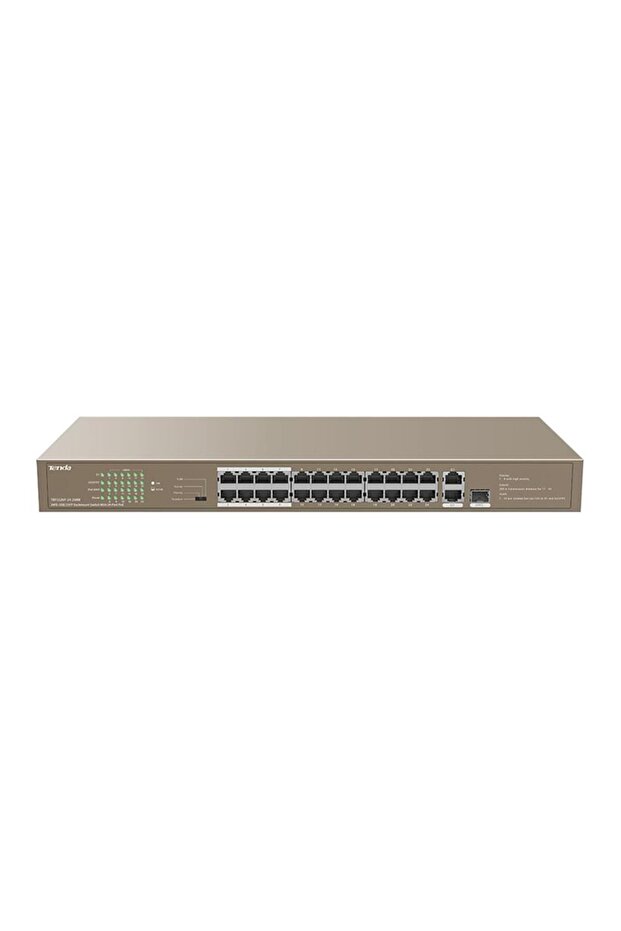 Tenda Tef1126P-24-250W 24 Port Poe+ 10-100 Switch Steel Case Rack Mount