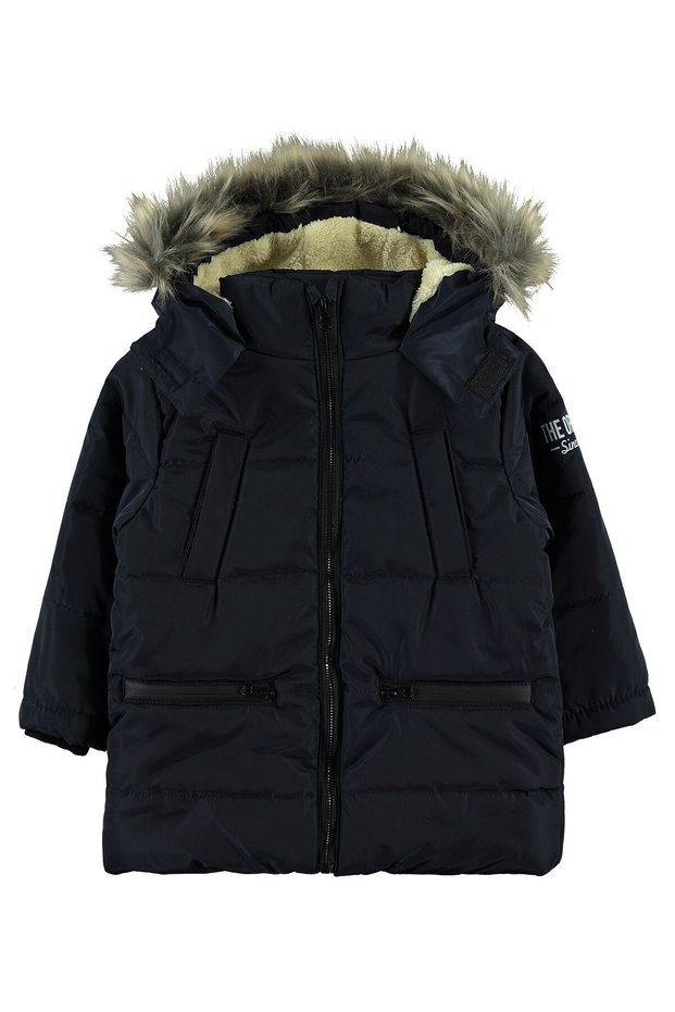 Boy's Hooded Coat 2-5 Years Dark Blue