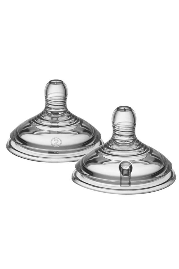 2'li Biberon Emzik Orta Akış Şeffaf - 2