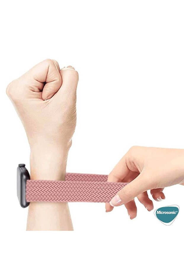 Apple Watch 10 46mm Kordon, (Medium Size, 147mm) Knitted Fabric Single Loop Multi Color - 4