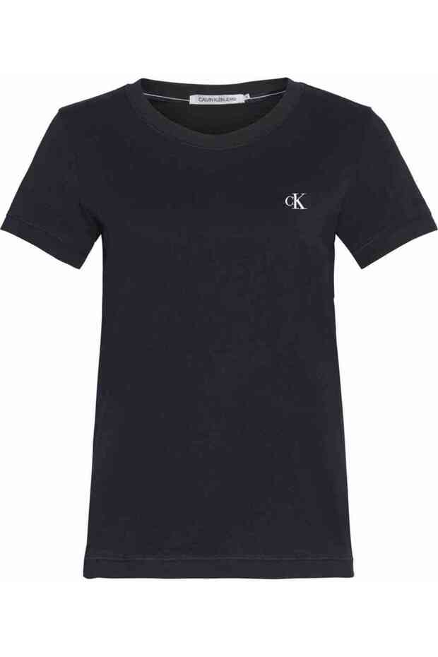 Kadın CK Embroidery Slim T-Shirt - 1