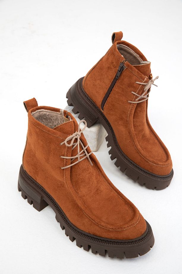 Taba Süet Kadın Bot & Bootie 19656 - 4