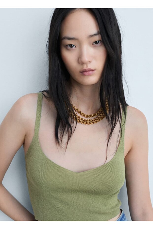 Triko cropped bluz - 5